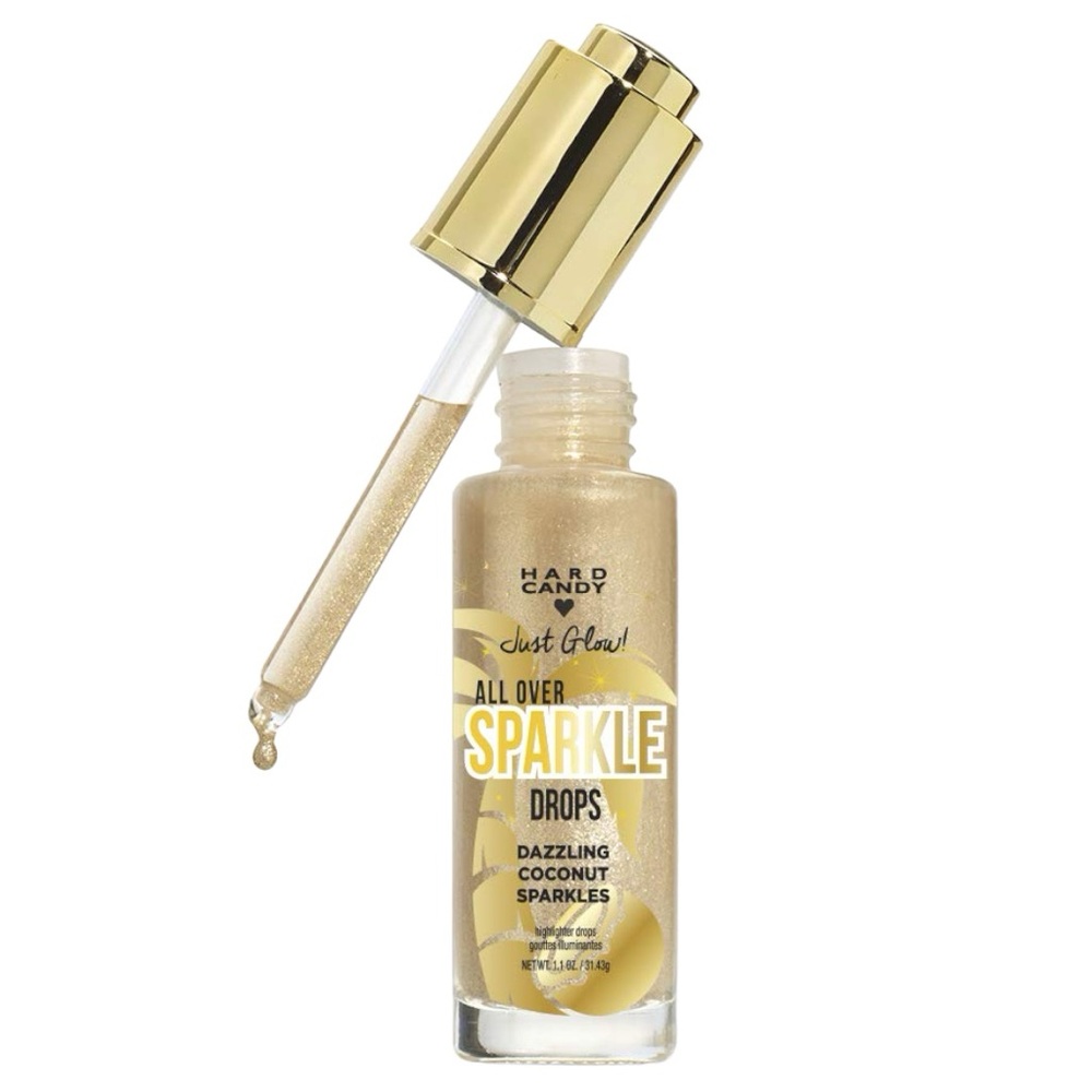 HARD CANDY JUST GLOW! ALL OVER SPARKLE DROPS, DAZZLING COCONUT - NEW, NO BOX